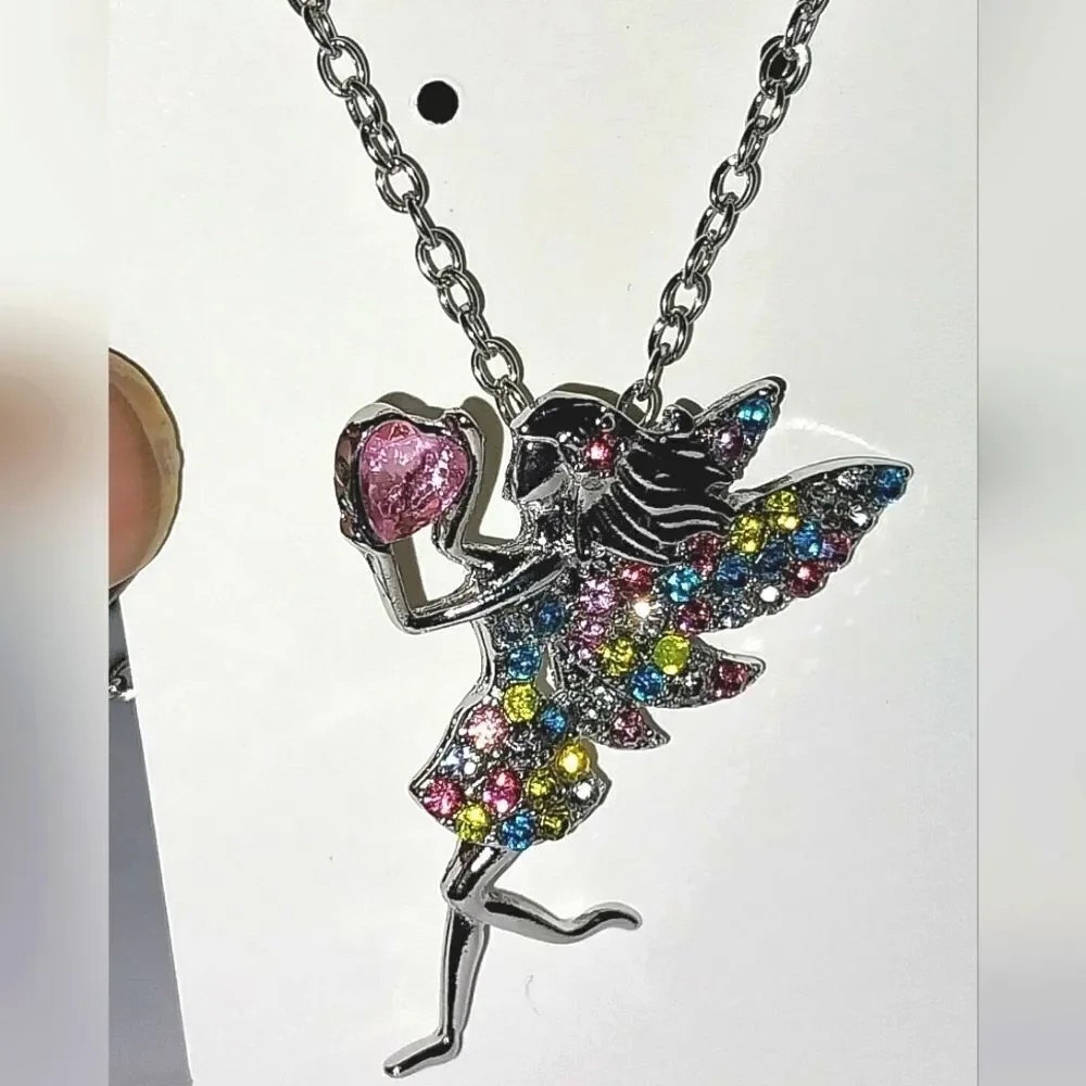 Stunning Fairy Rhinestones Necklace For Adults And Kids